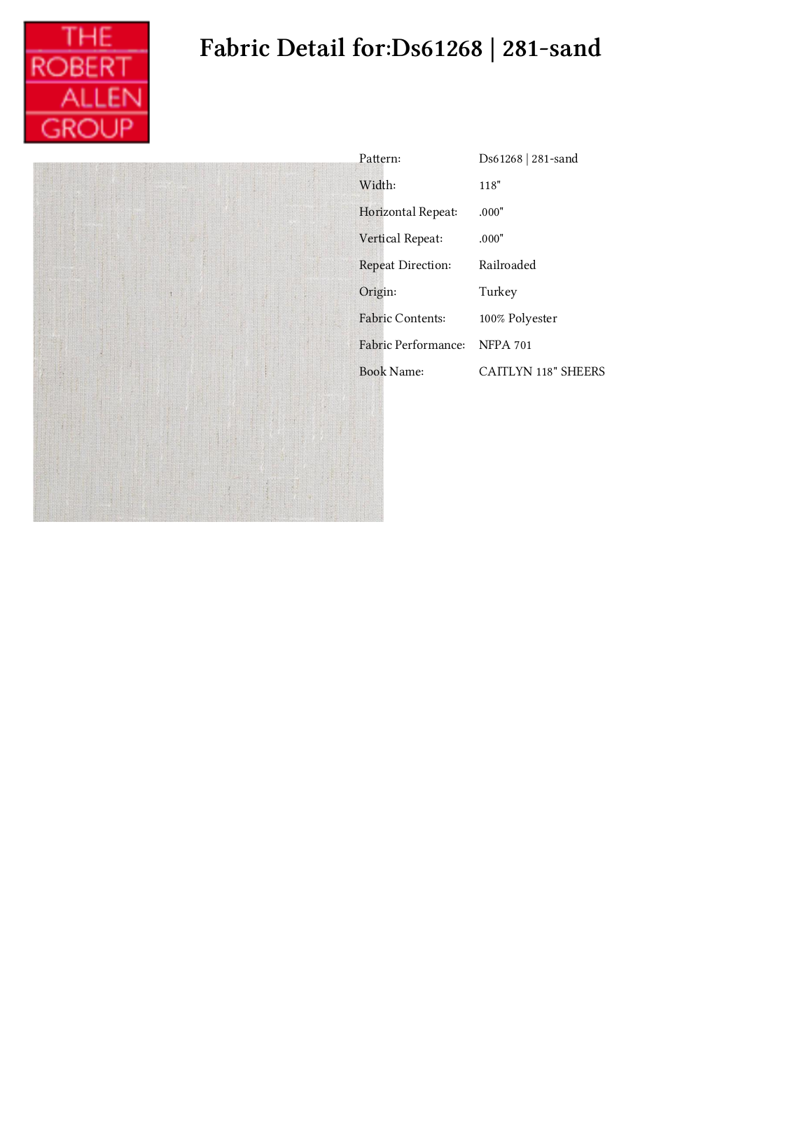 Duralee CRAL7164 Specifications - ManualMachine.com