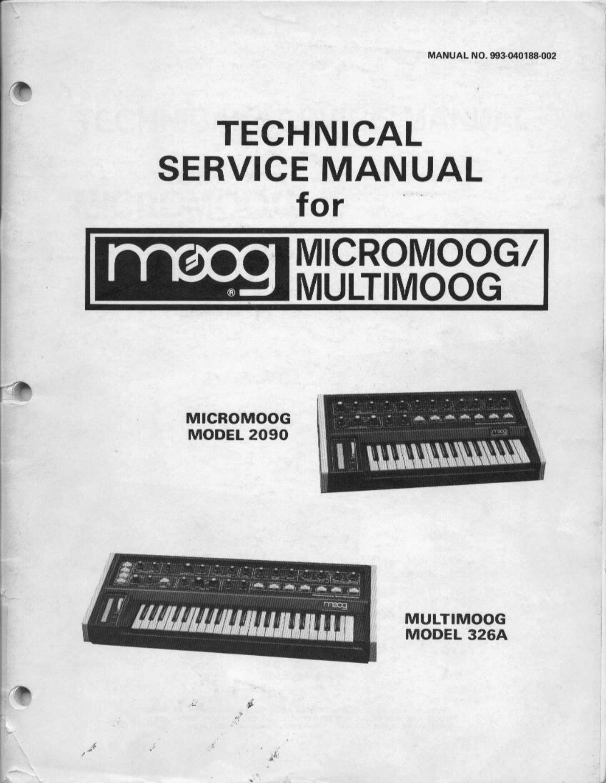 Moog Music Multimoog, Micromoog Service Manual