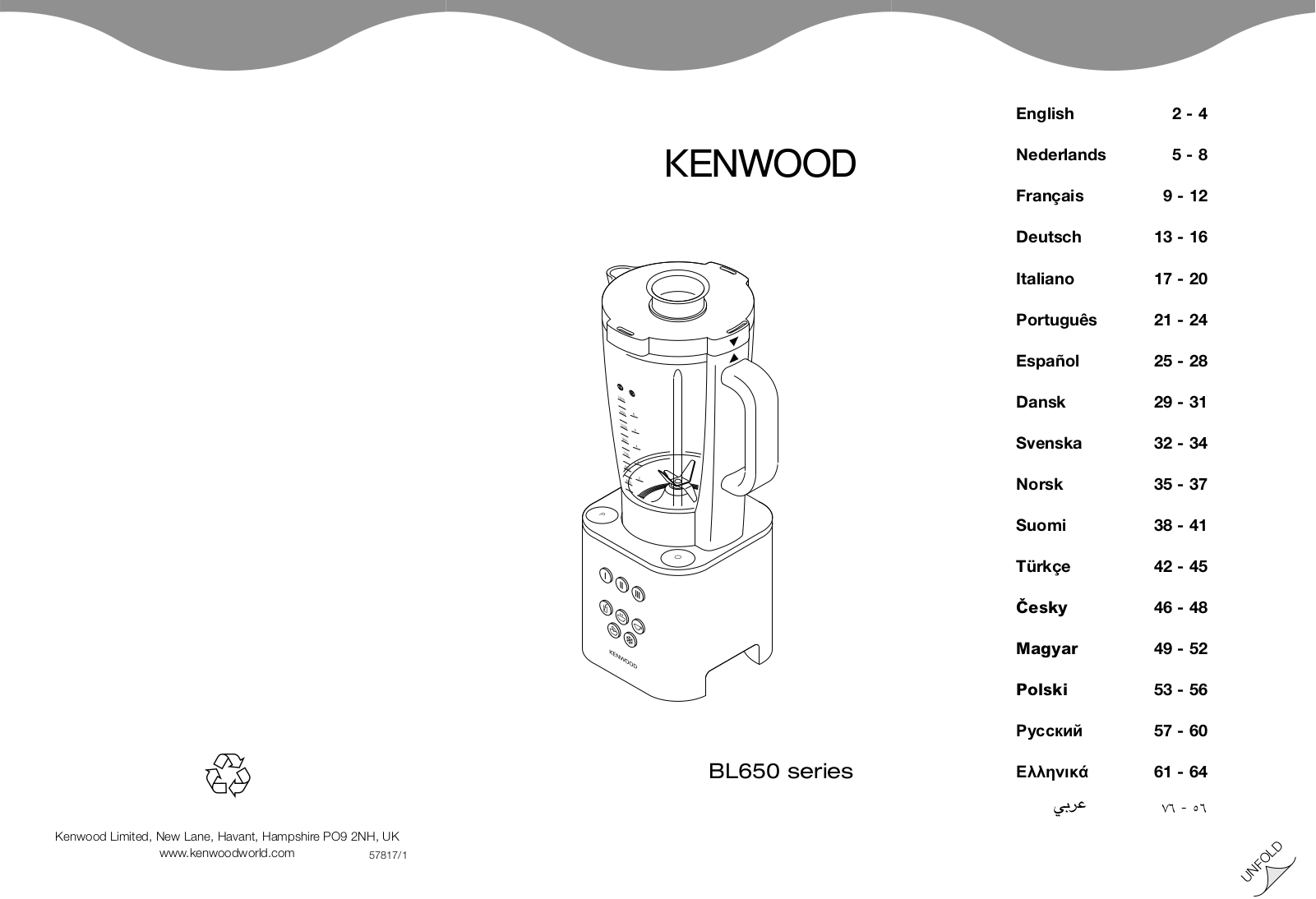 Kenwood BL650 User Manual