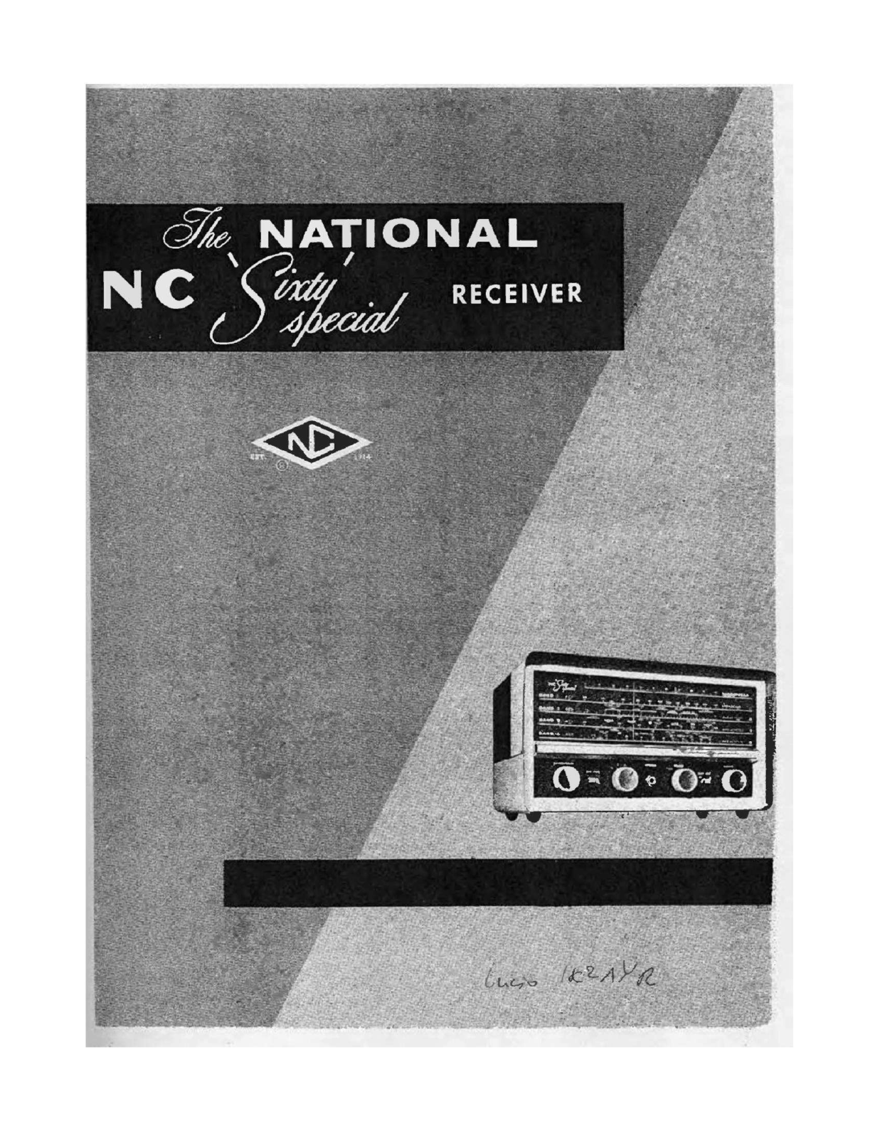 NATIONAL RADIO NC-60 User Manual