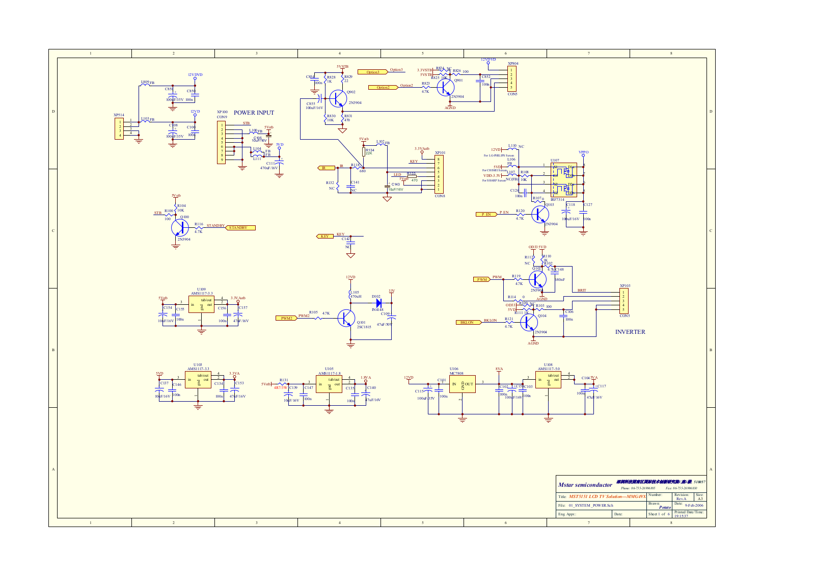 Supra STV-LC2622W, 8M18, MT8223 Schematic