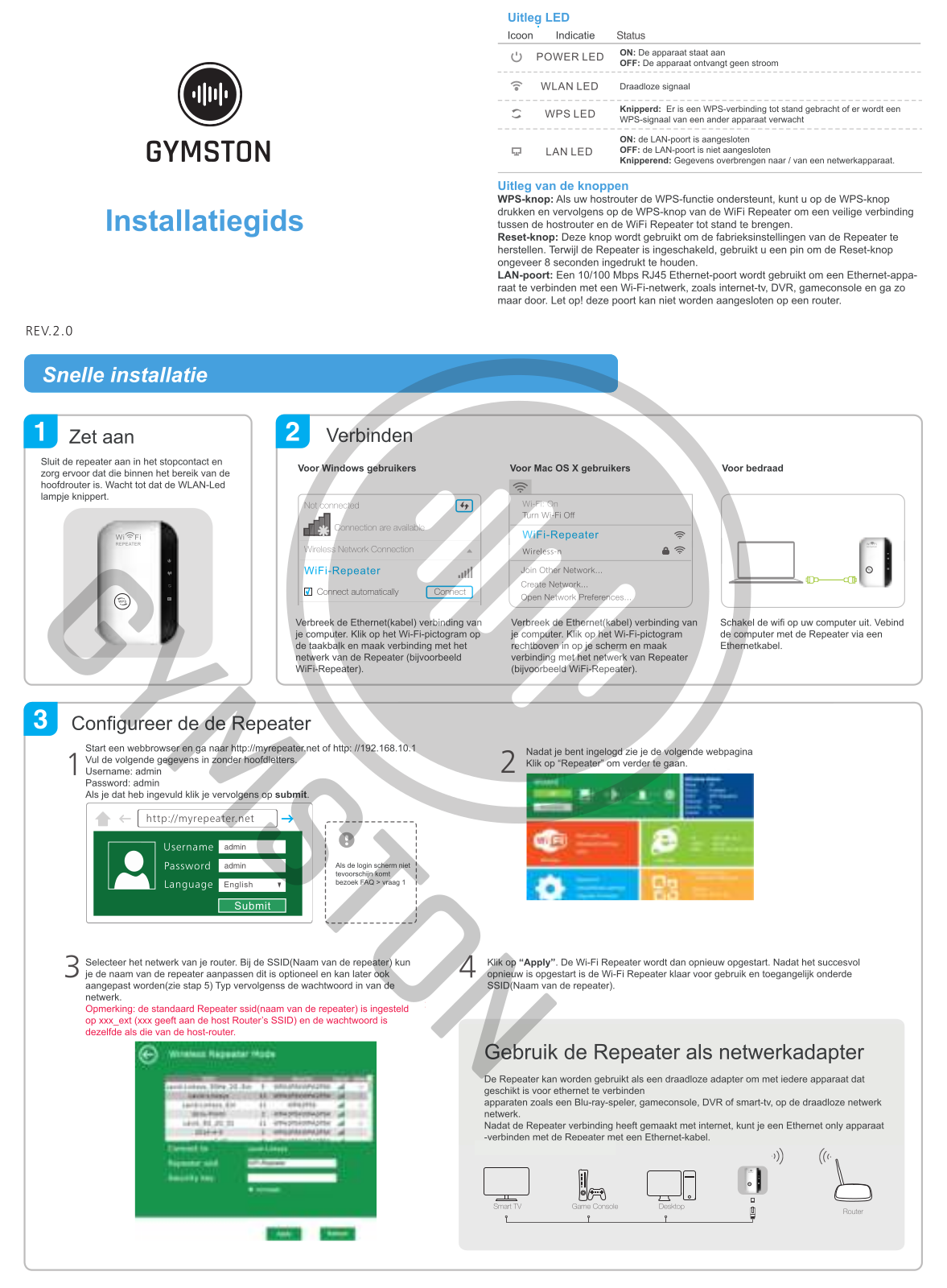 Gymston LED Installation Manual