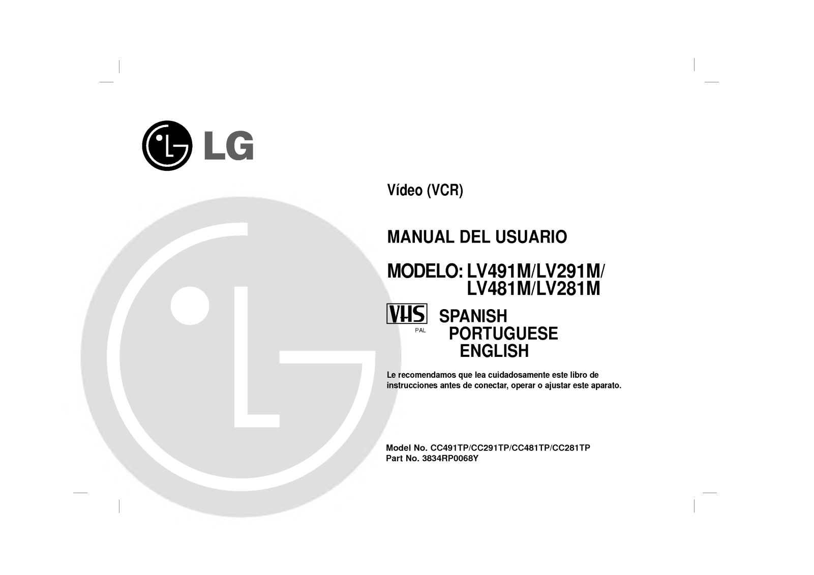 Lg LV281M User Manual