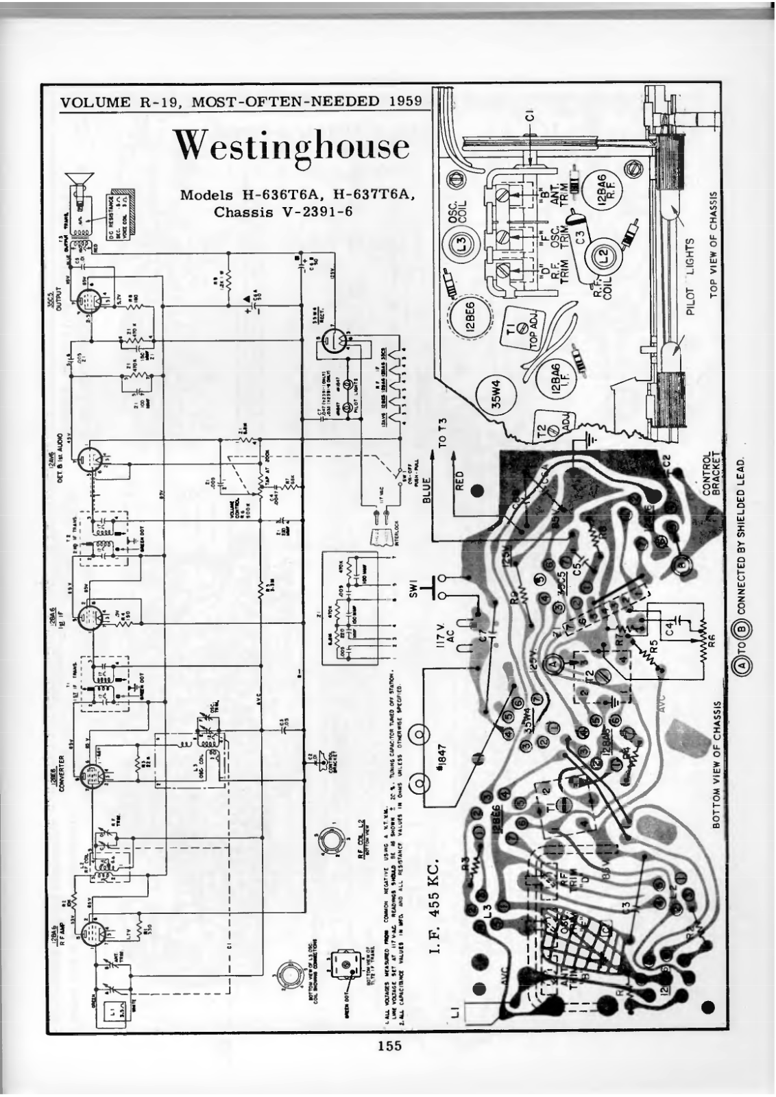 Westinghouse H-636T6A, H-637T6A Schematic