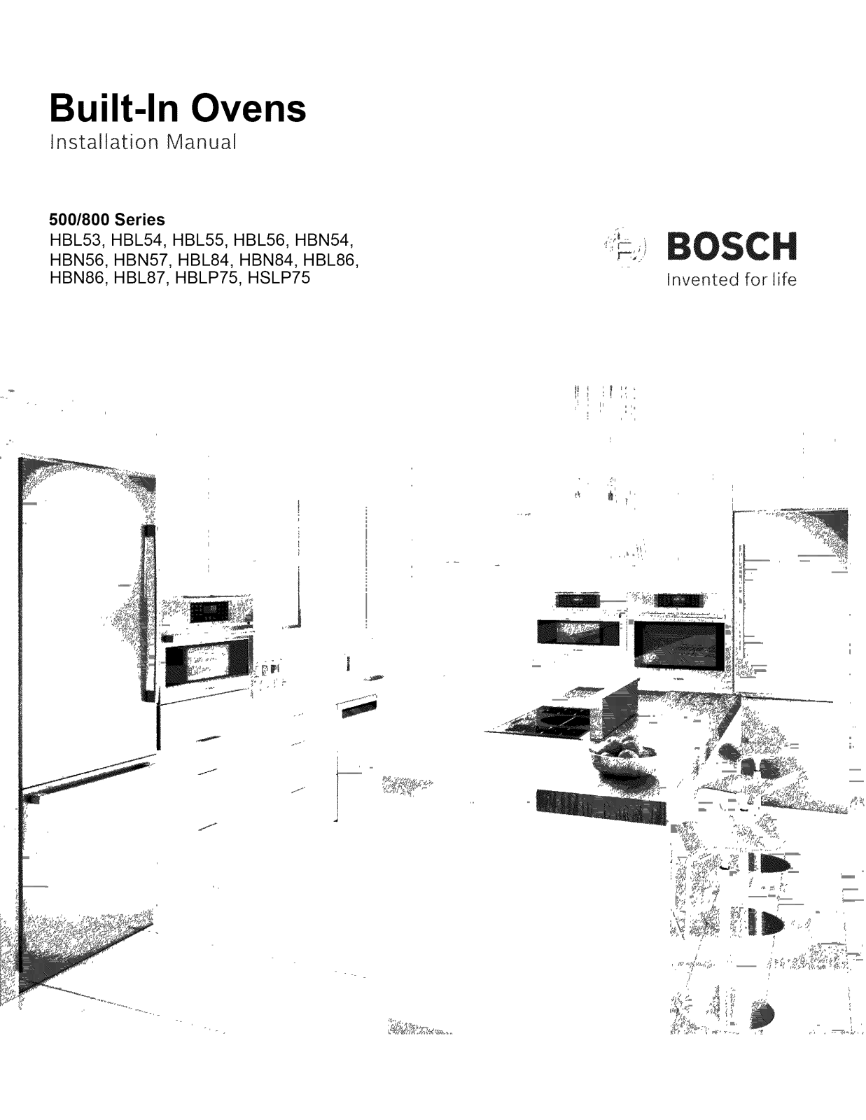 Bosch HBN8651UC/01, HBN8451UC/01, HBN5651UC/01, HBL8751UCC/01, HBL8751UC/01 Installation Guide
