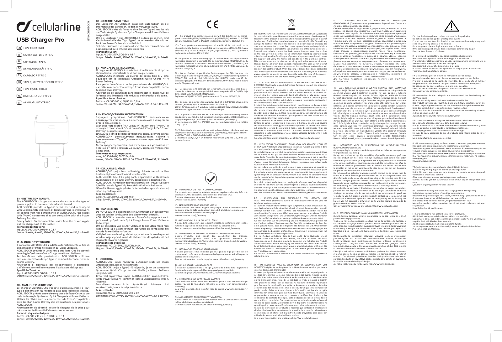 CellularLine ACHUSBQC4K User Manual - ManualMachine.com