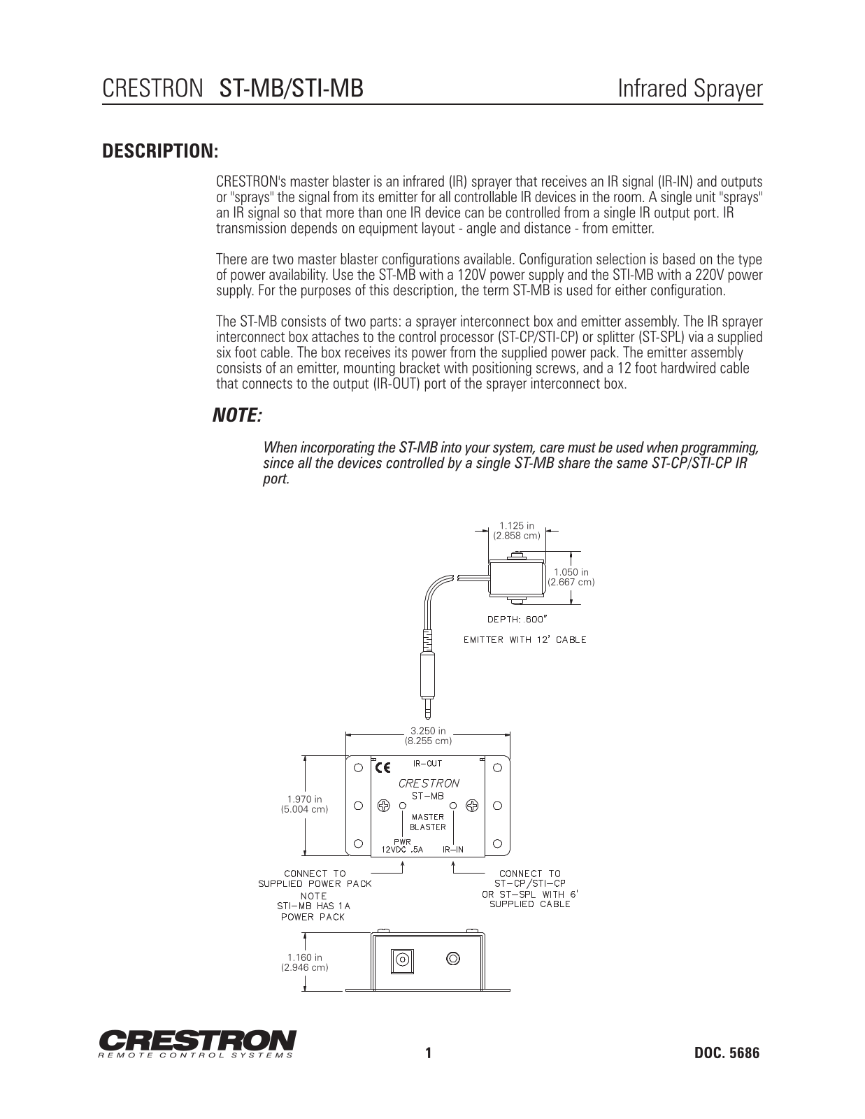 Crestron ST-MB User Manual