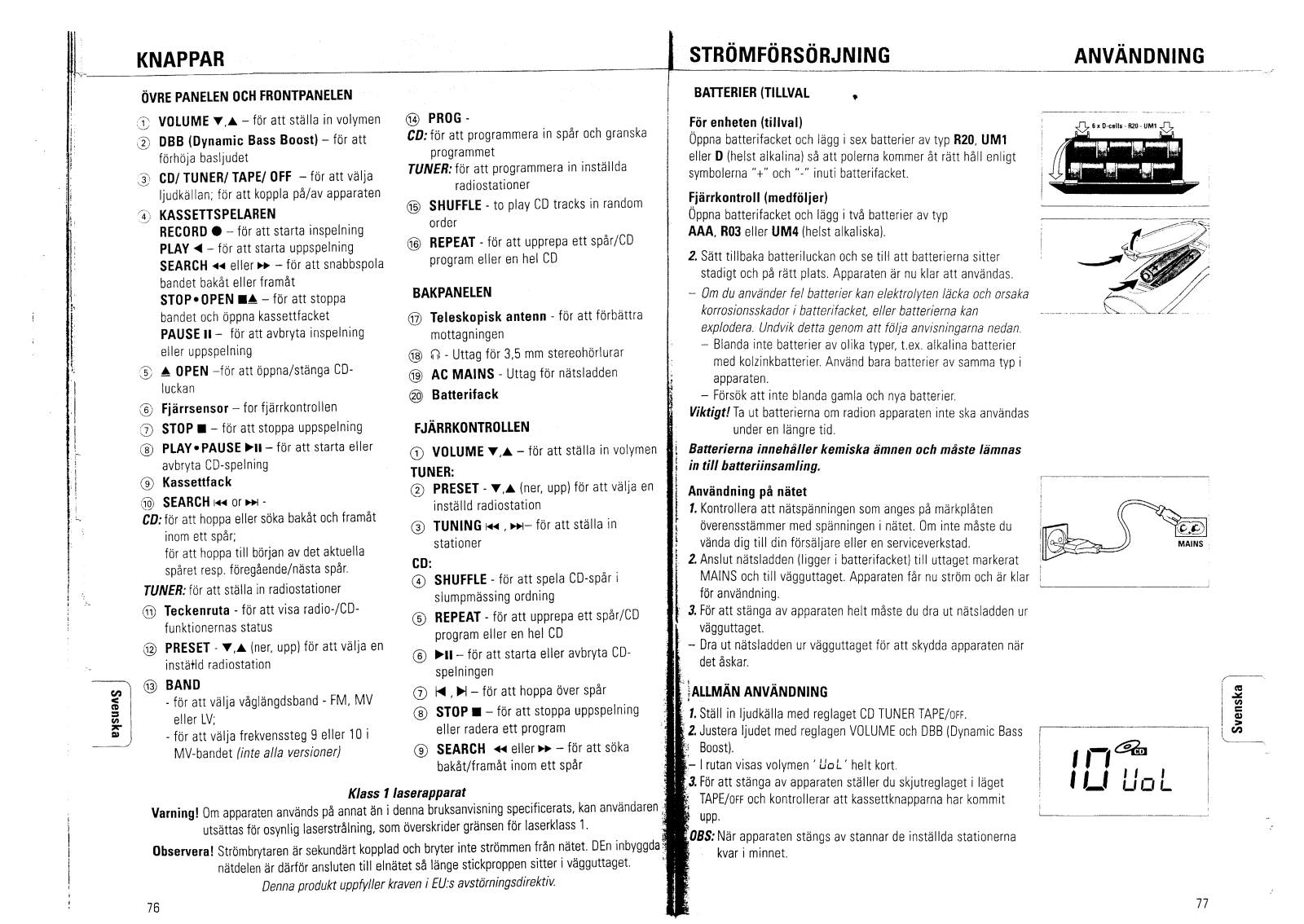 Philips AZ1025/11, AZ1025/05, AZ1025/10, AZ1025/00 User Manual