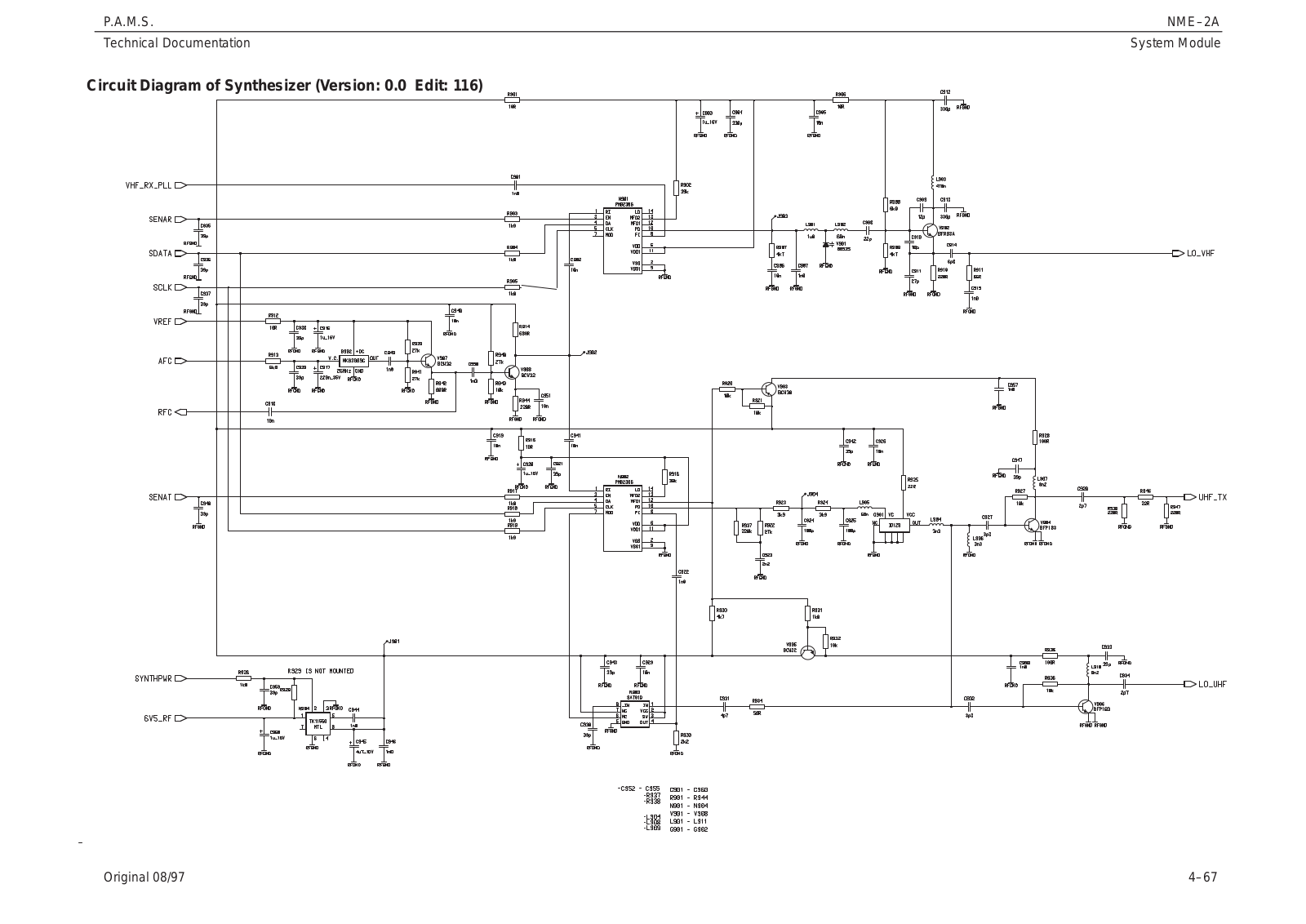 Nokia 6081 Circuit Diagram of Synthesizer