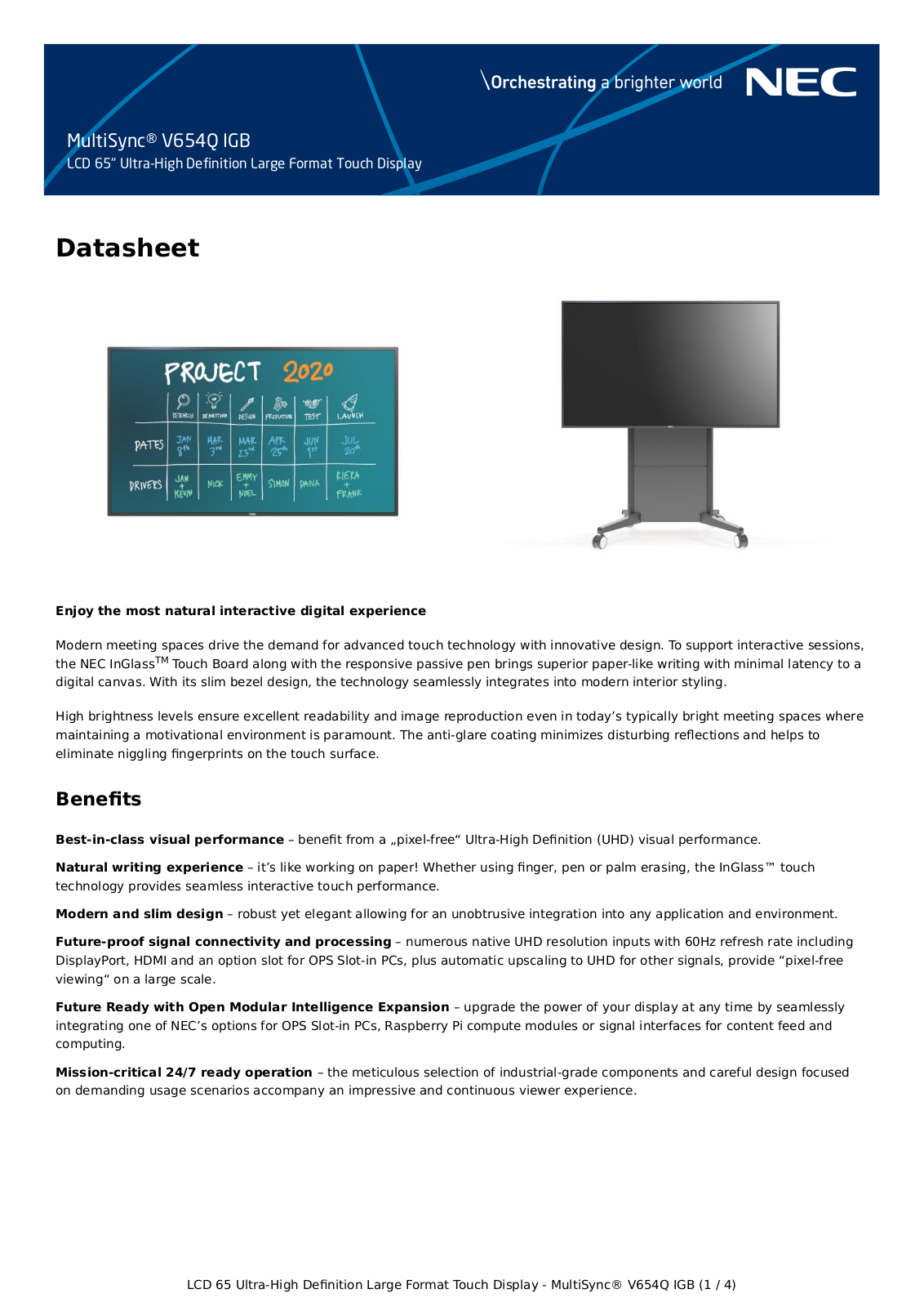 Nec 60004678 Product Data Sheet