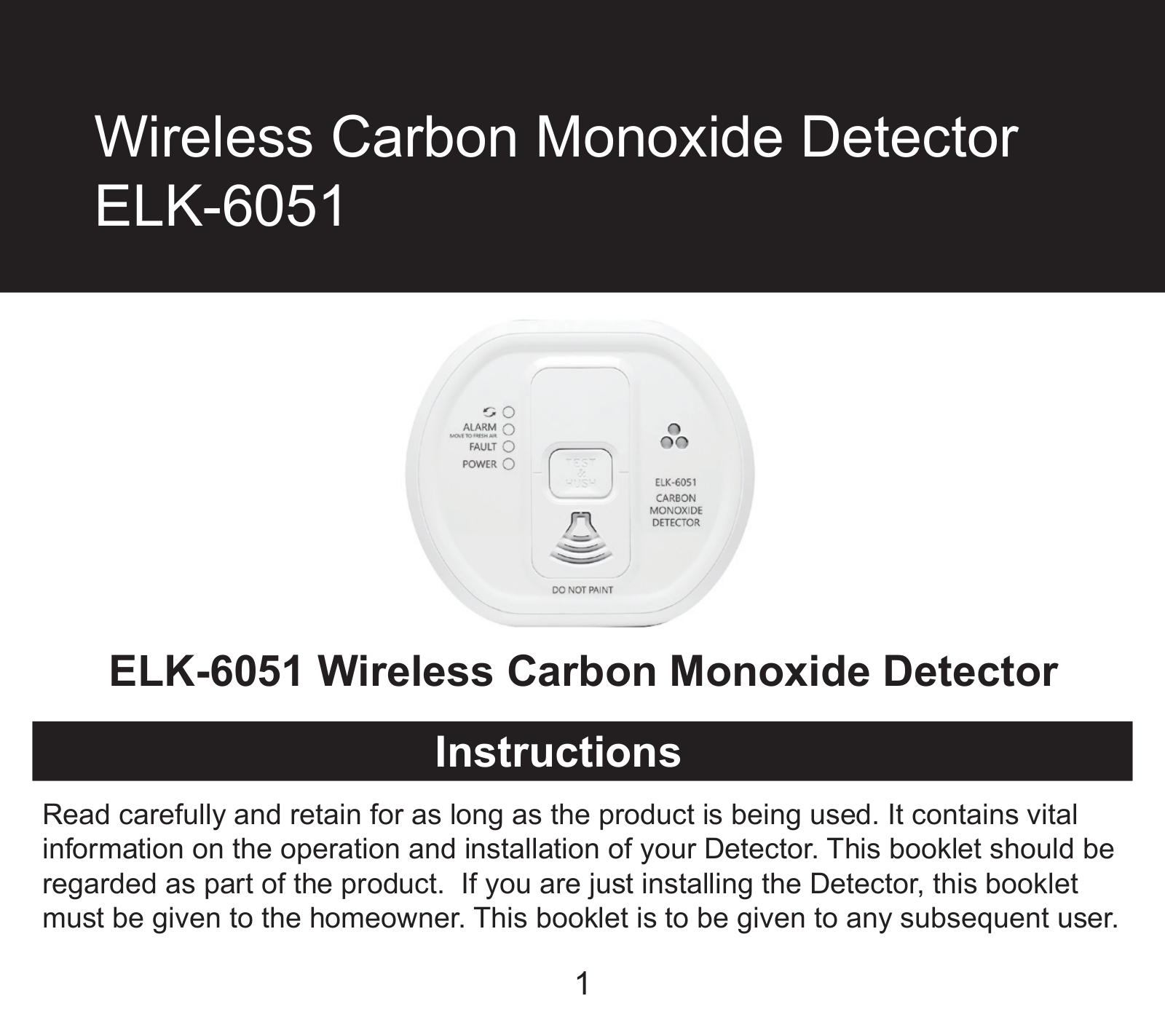 ELK CAT5X4 Installation Instructions