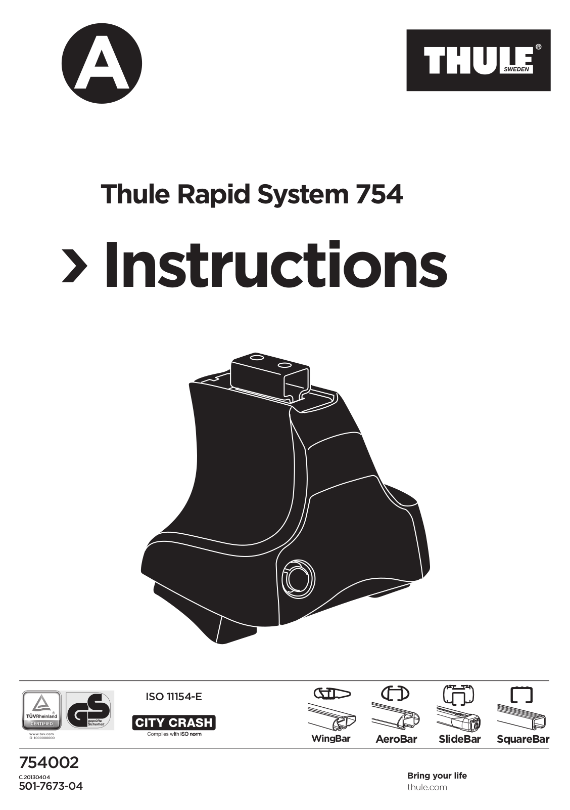 Thule 754 User Manual