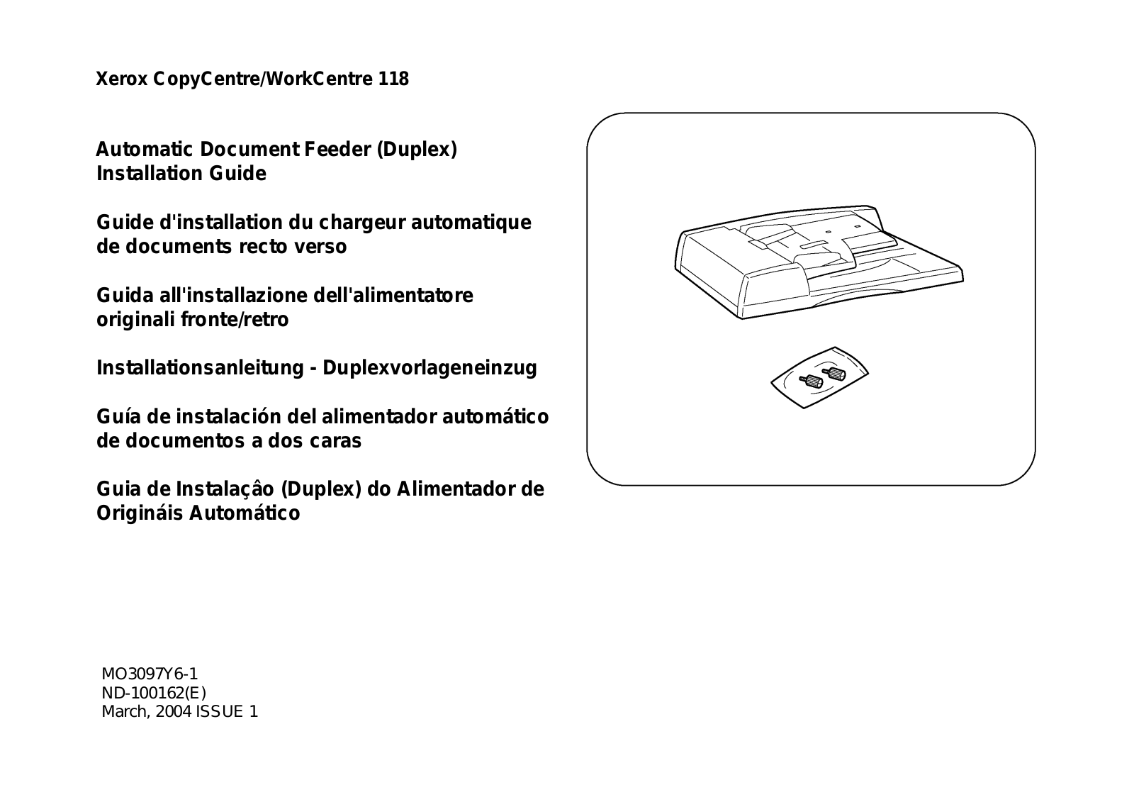 Xerox MO3097Y6-1 User Manual