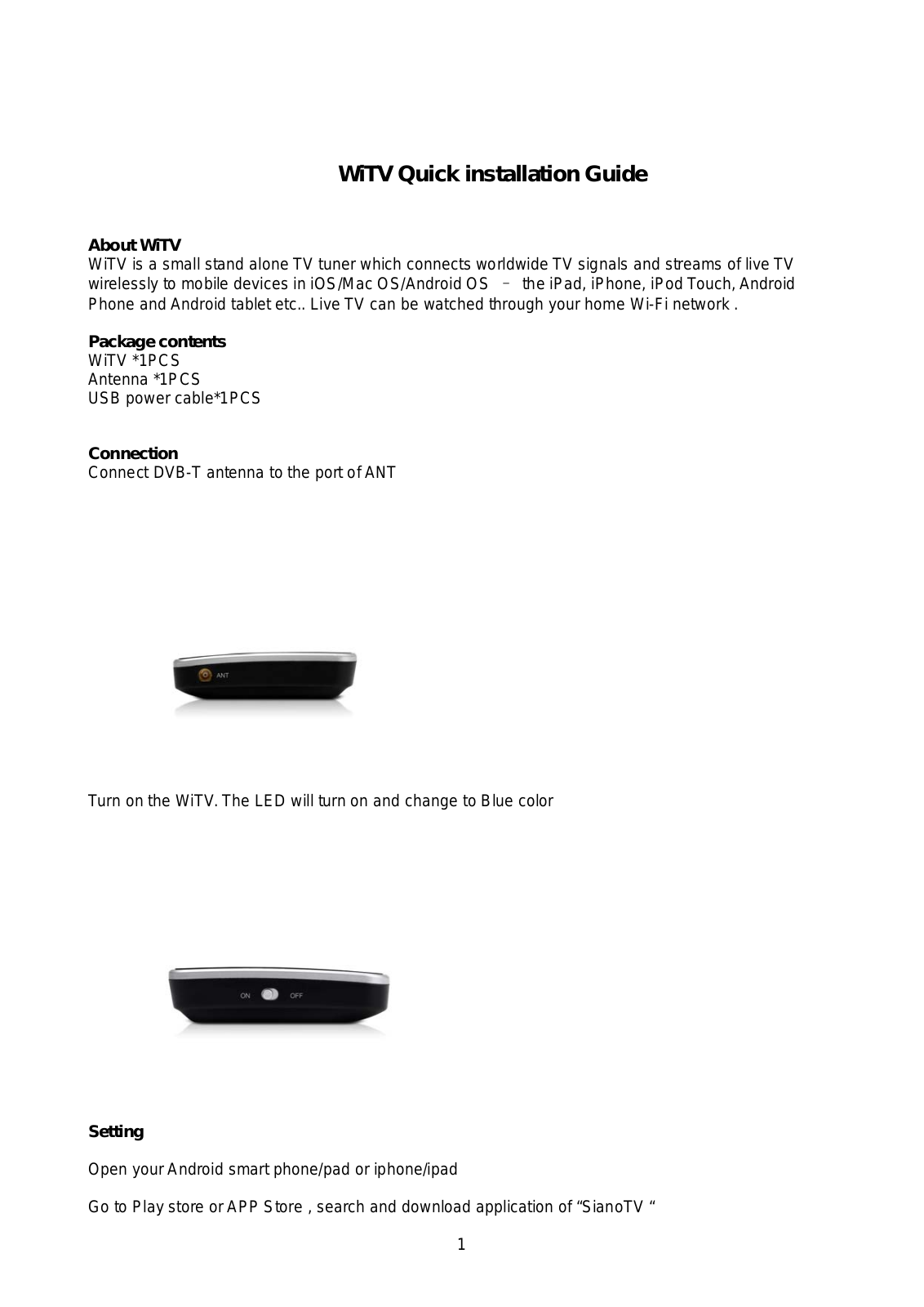Geniatech WiTV User Manual - ManualMachine.com