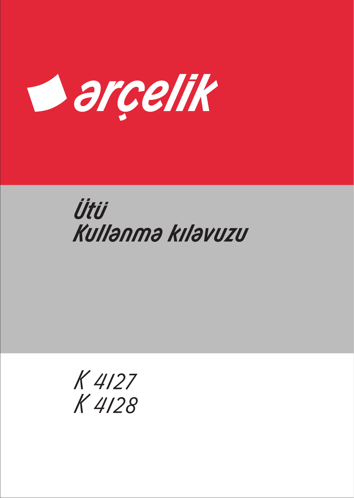 Arçelik K4127, K4128 User manual