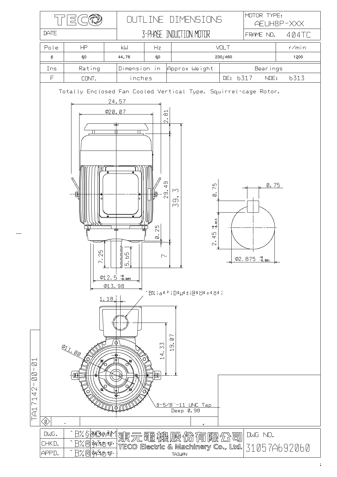 Teco NPV0606C Reference Drawing