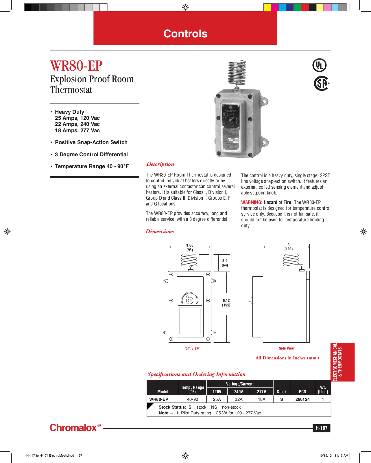 Chromalox WR80-EP Catalog Page