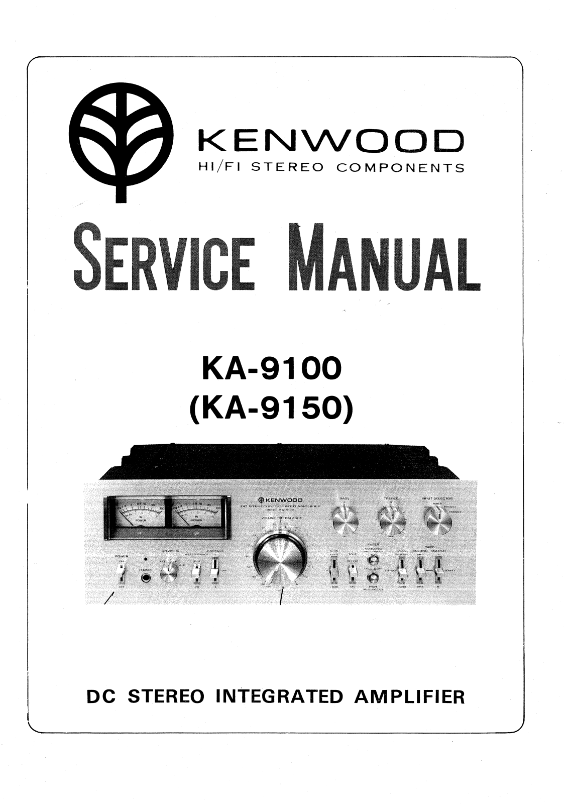 Kenwood KA-9100 Service Manual