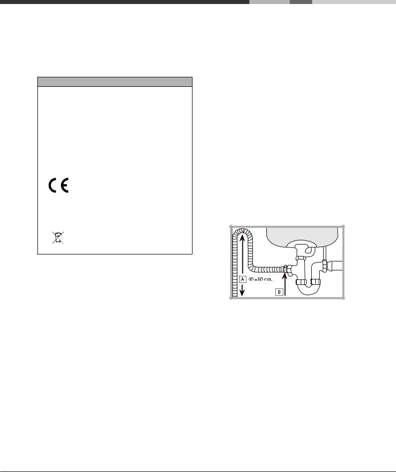 HOTPOINT FDAL 11010 P User Manual