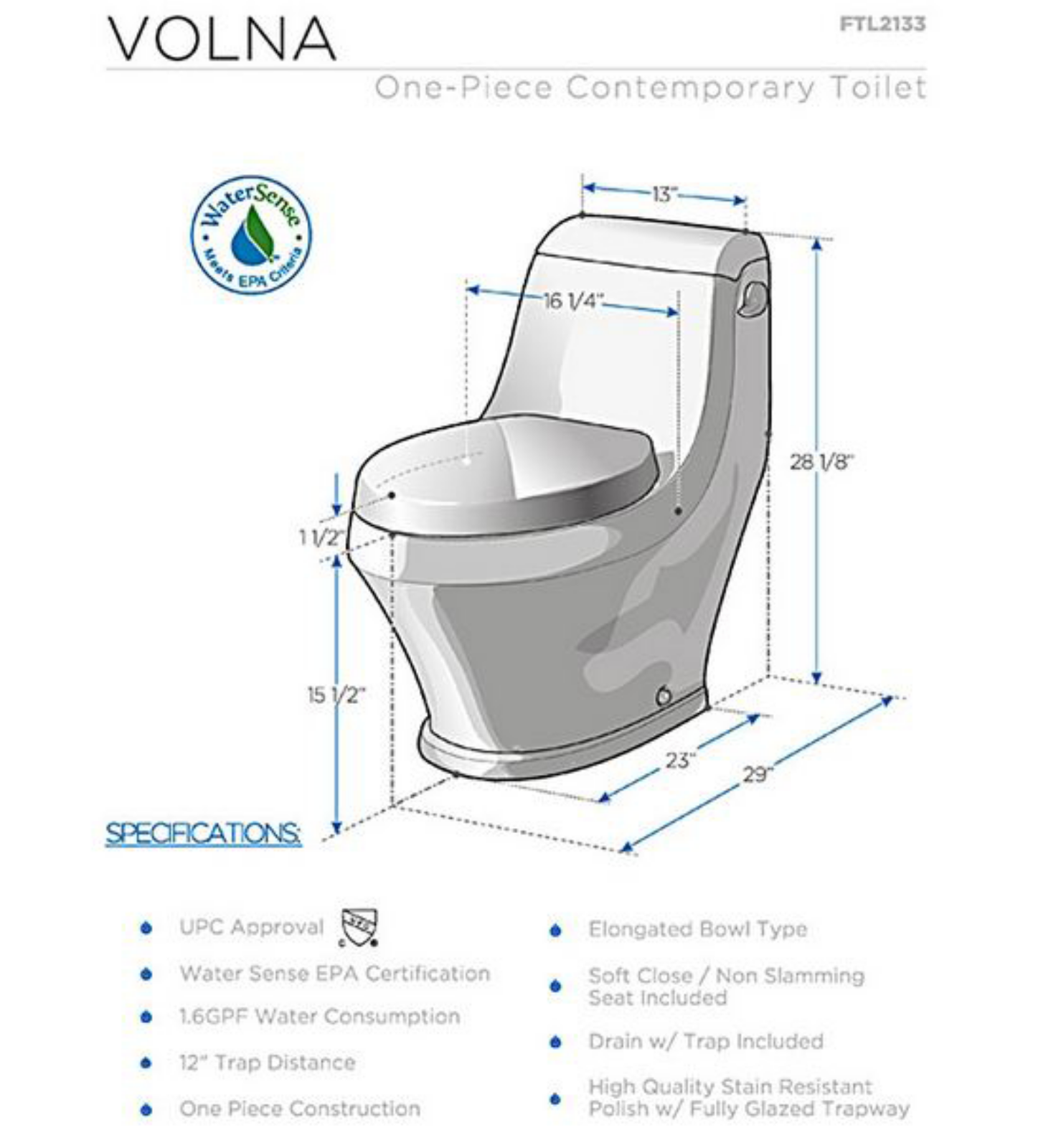 Fresca FBH1570 Specifications - ManualMachine.com