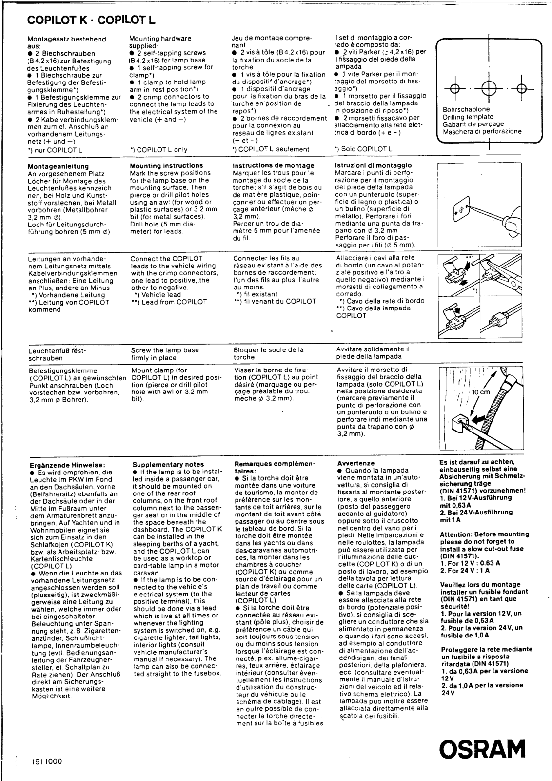 Osram COPILOT K, COPILOT L User guide