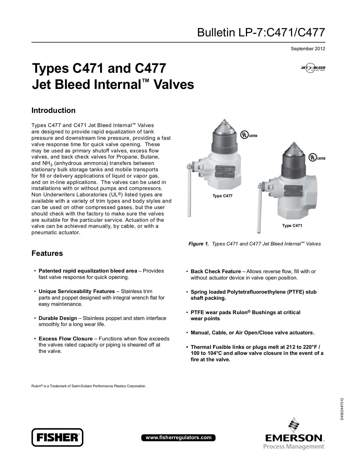 Emerson C471, C477 Data Sheet