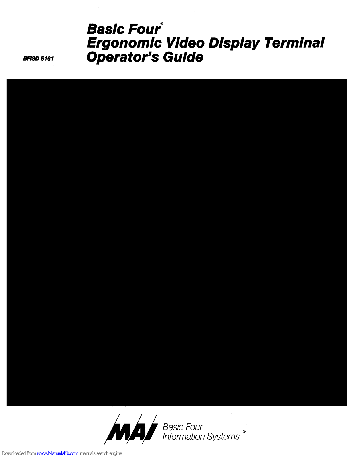 MAI Basic Four Operator's Manual