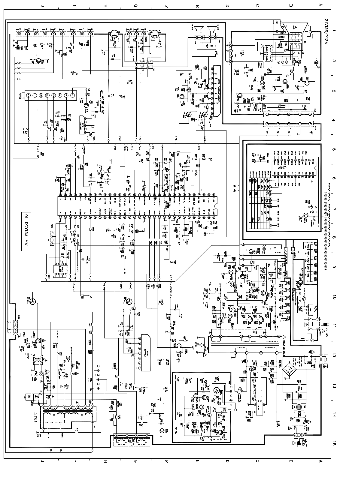 TCL 21V12S, 21V1S Schematic