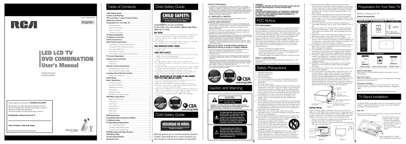 RCA LED24C45RQD Owner’s Manual