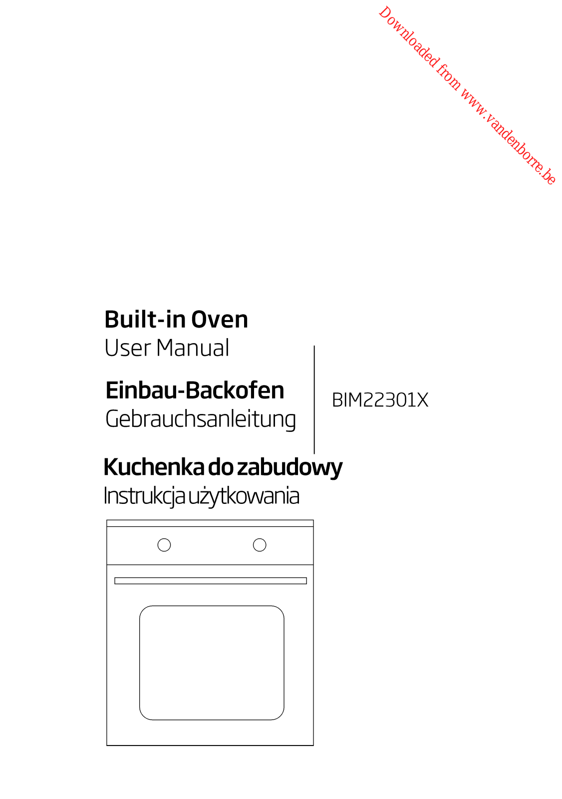 BEKO BIM 22301 X User Manual