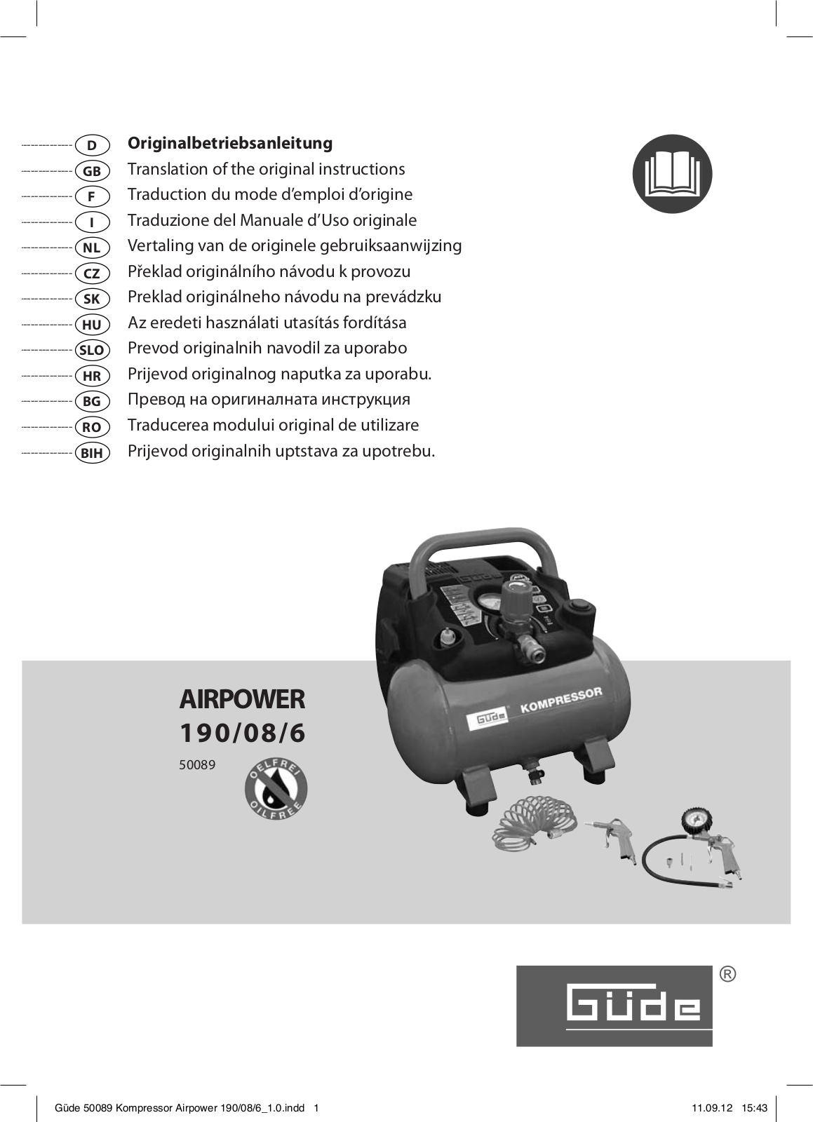 Güde AirPower 190-08-6 User Manual