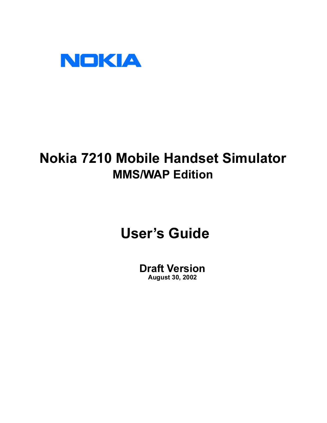 Nokia 7210 User Manual