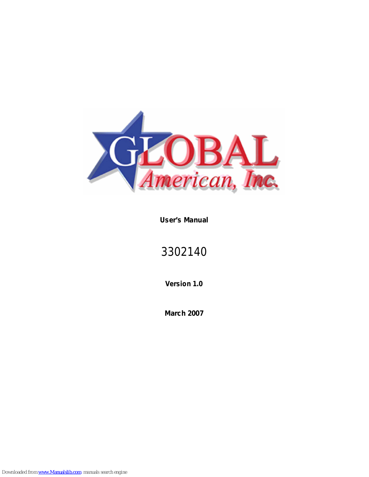 Global American 3302140 User Manual