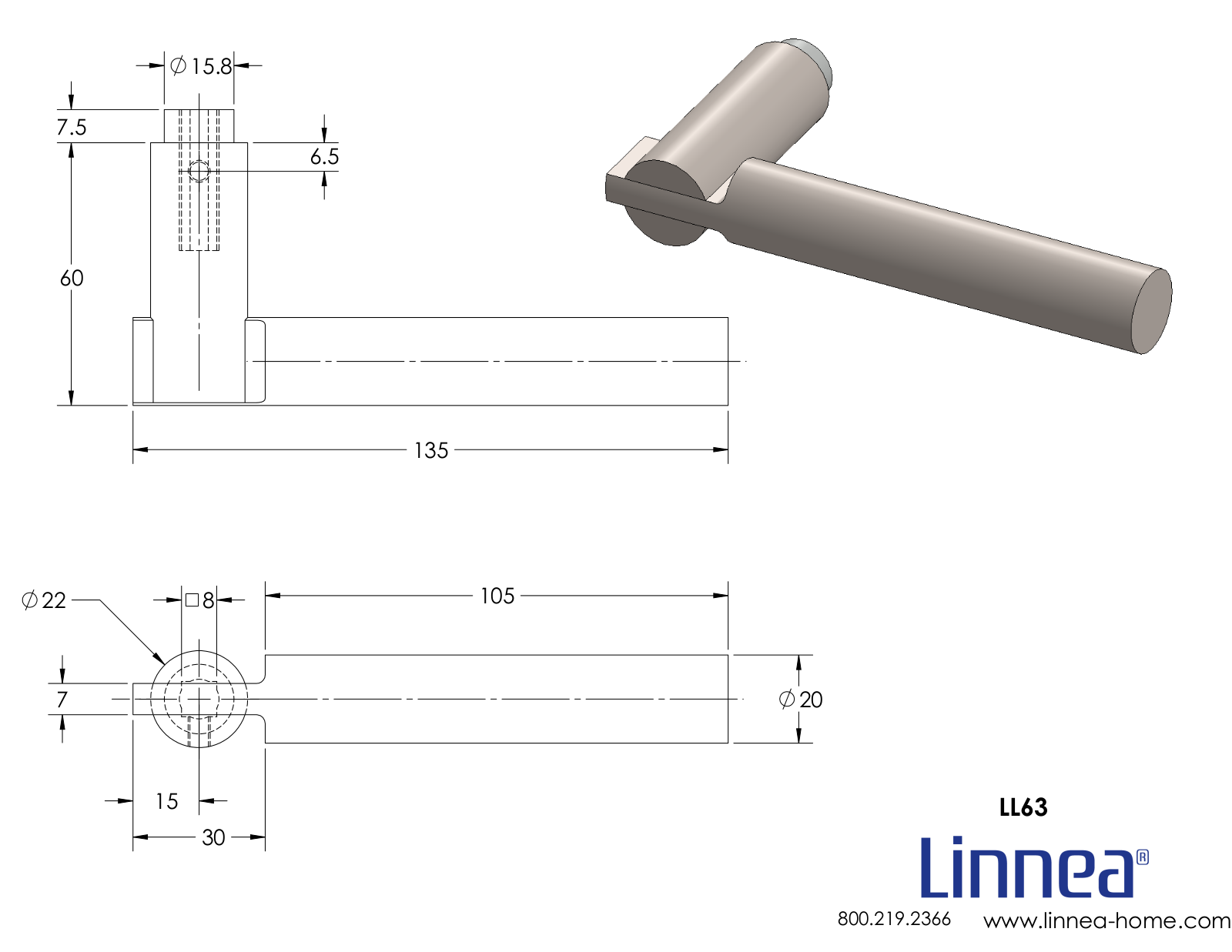 Linnea LNNE2313 Dimensions - ManualMachine.com