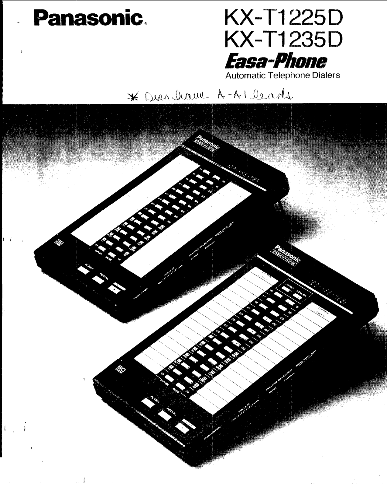 Panasonic kx-t1235 Operation Manual