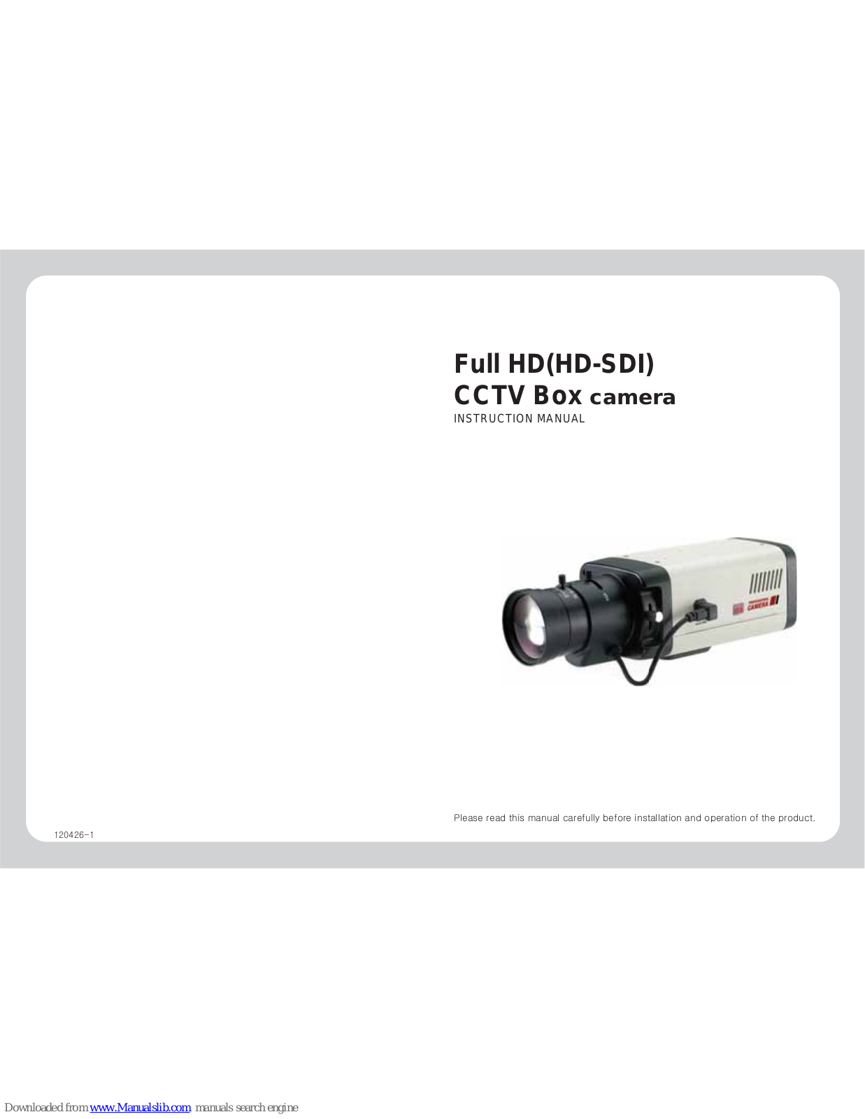 IC Realtime Full HD(HD-SDI) CCTV Box Camera Instruction Manual