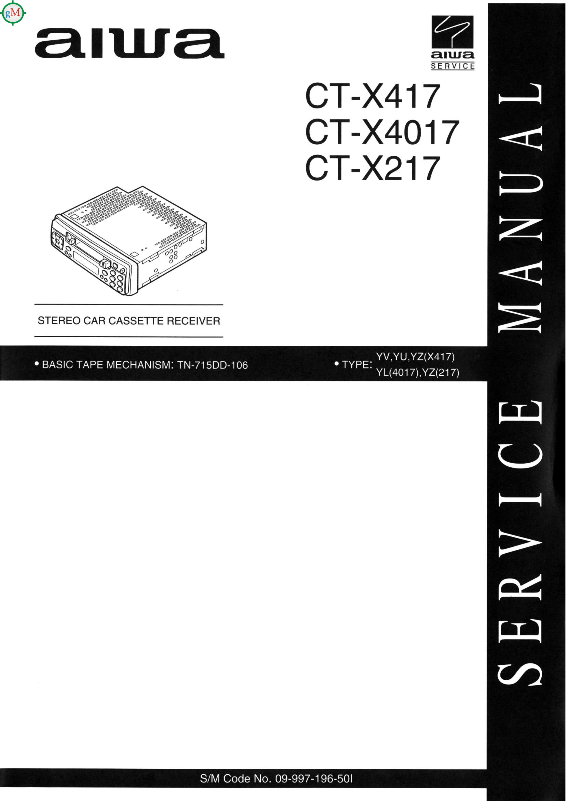 Aiwa CTX-217, CTX-4017, CTX-417 Schematic