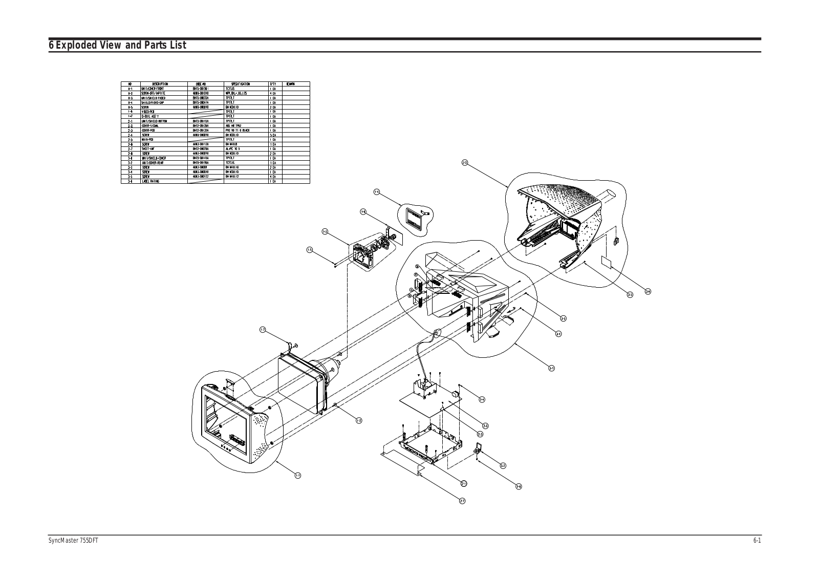 SAMSUNG DF17JSBU_EDC Service Manual Exploded View & Part List