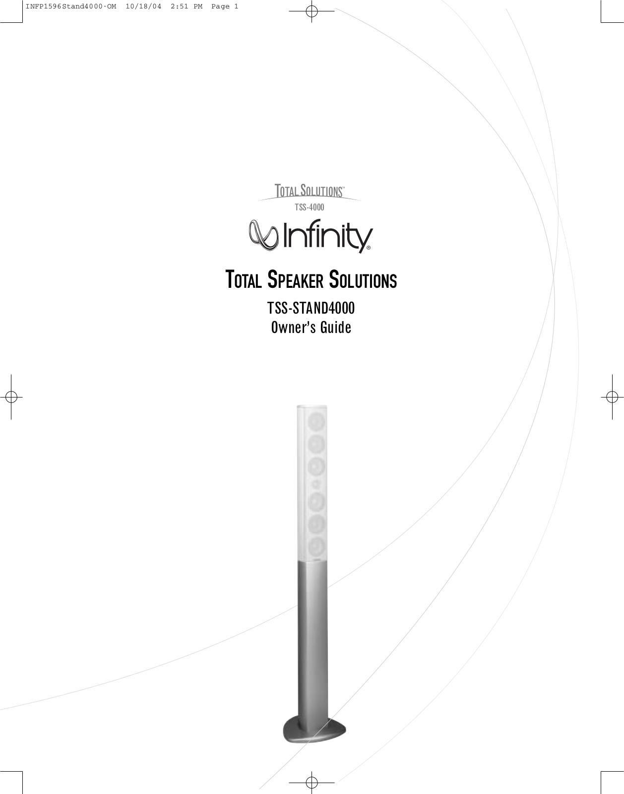 Infinity TSS-STAND4000 User Manual