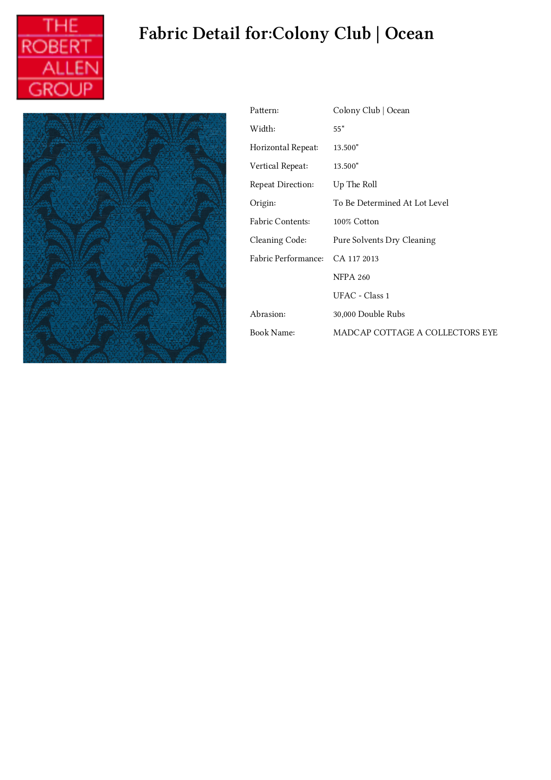 Robert Allen RALF1917 Specifications - ManualMachine.com