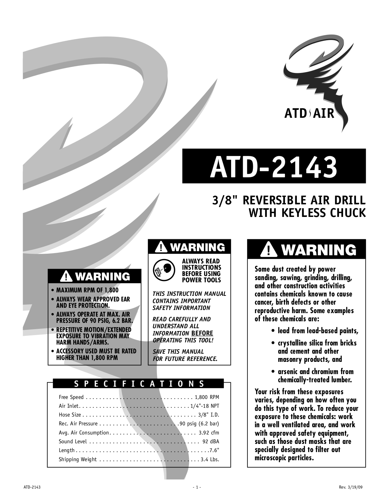 ATD Tools ATD-2143 User Manual