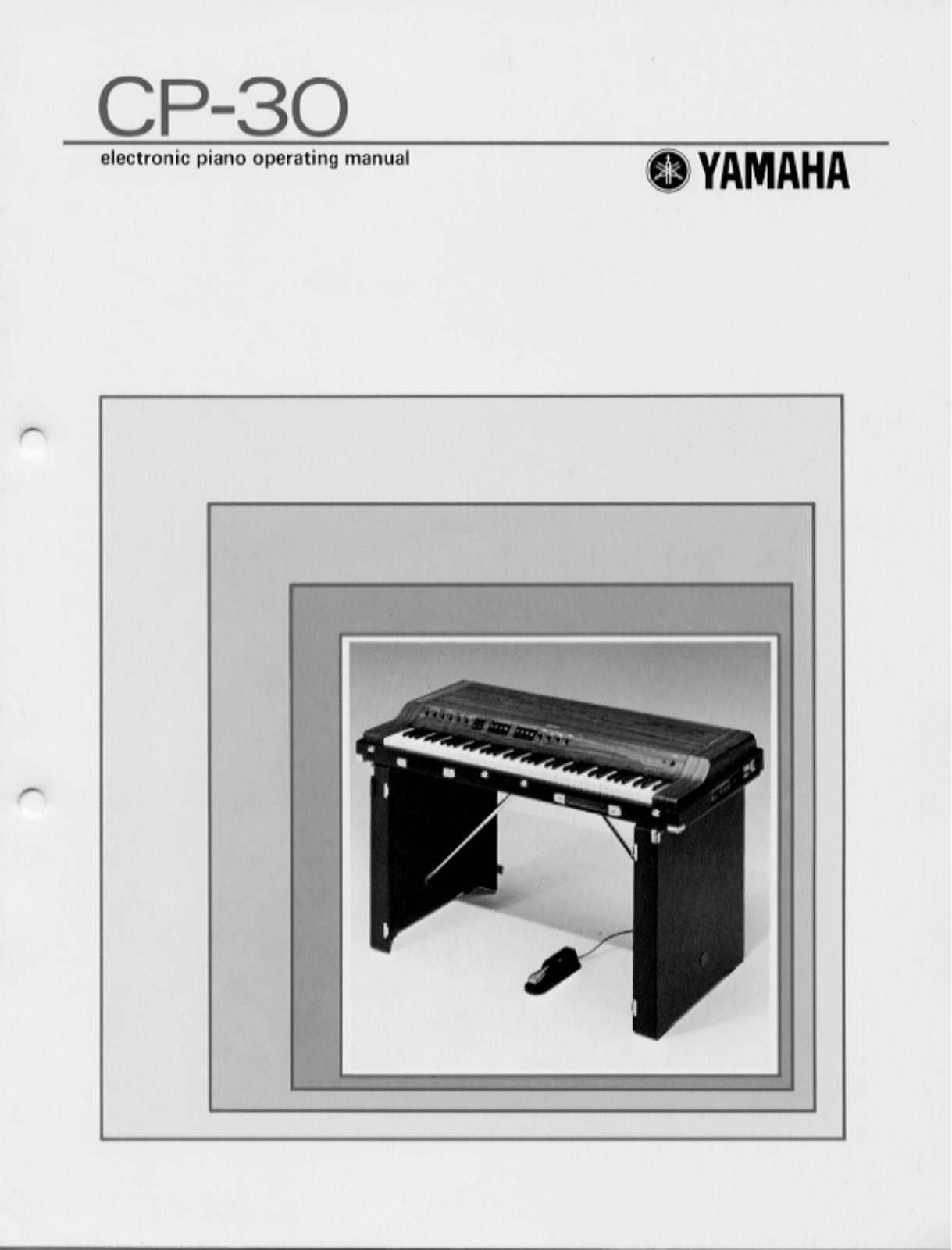 Yamaha CP30, CP30E User Manual