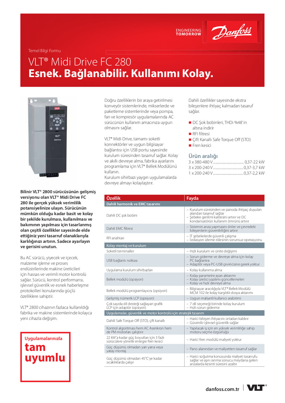 Danfoss FC 280 Fact sheet