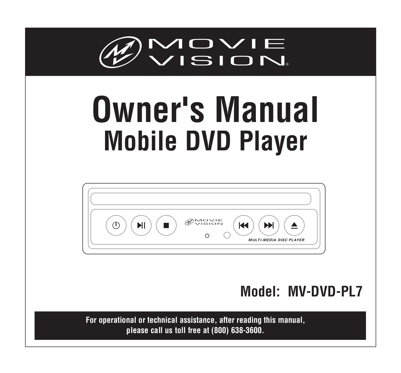 Magnadyne MV-DVD-PL7 User Manual