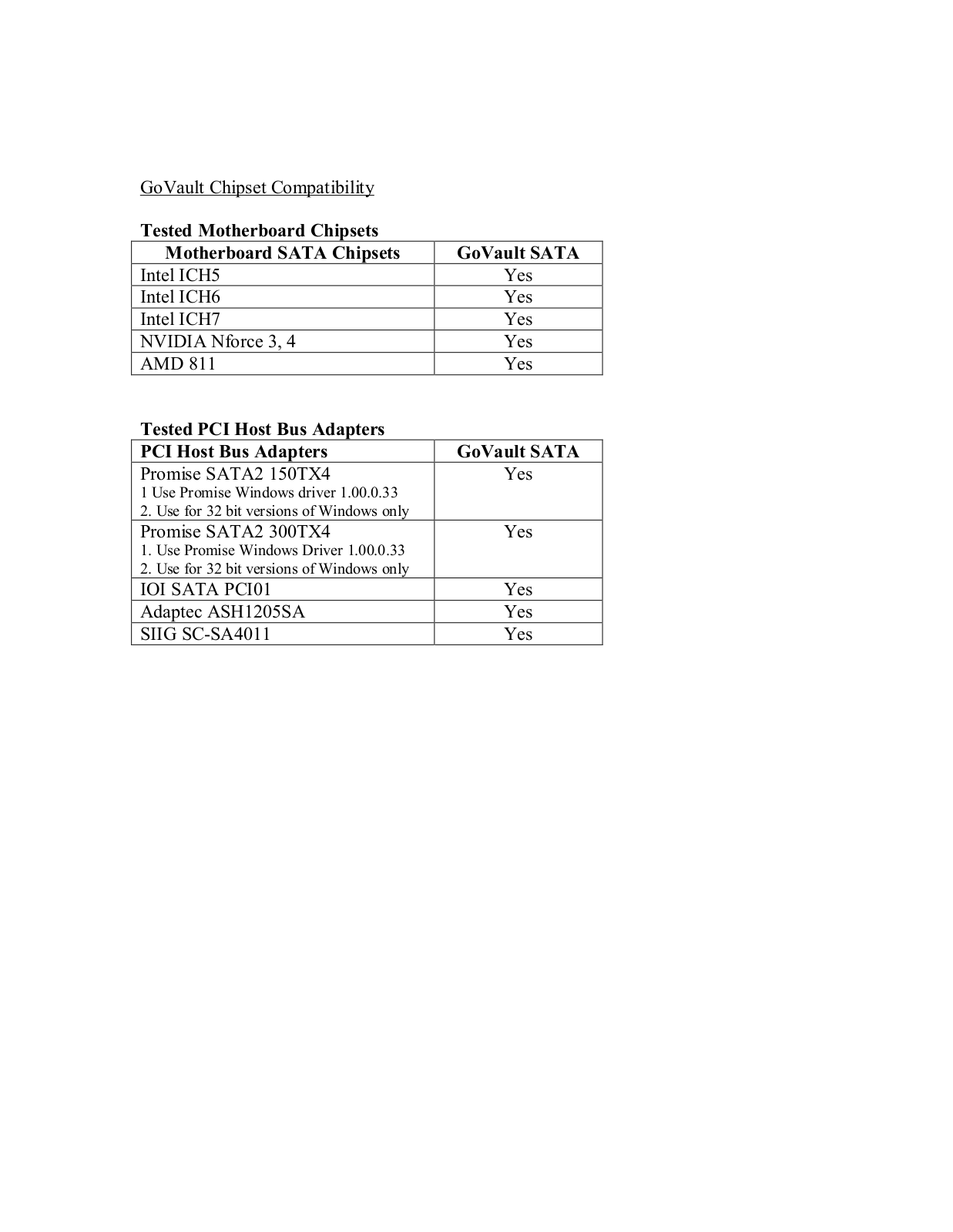 Quantum GOVAULT SATA HBA User Manual