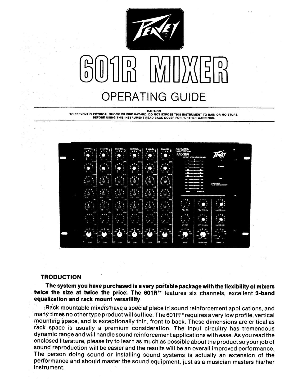 Peavey 601R User Manual