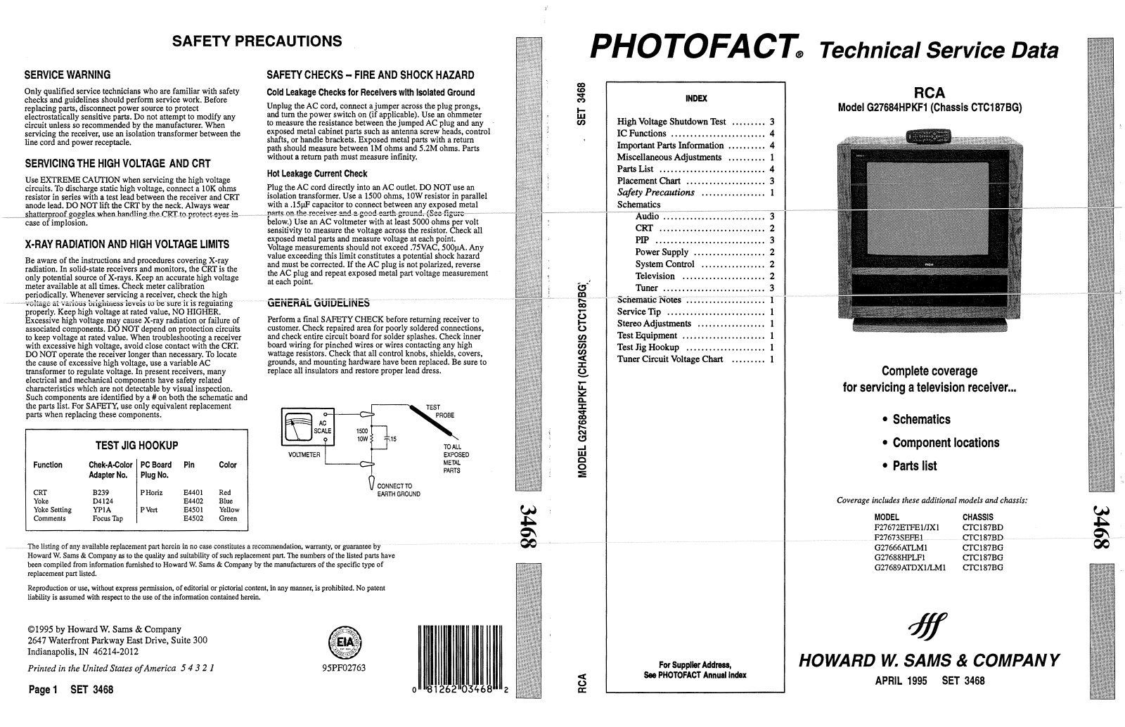 RCA CTC187BG, CTC 187 Service Manual