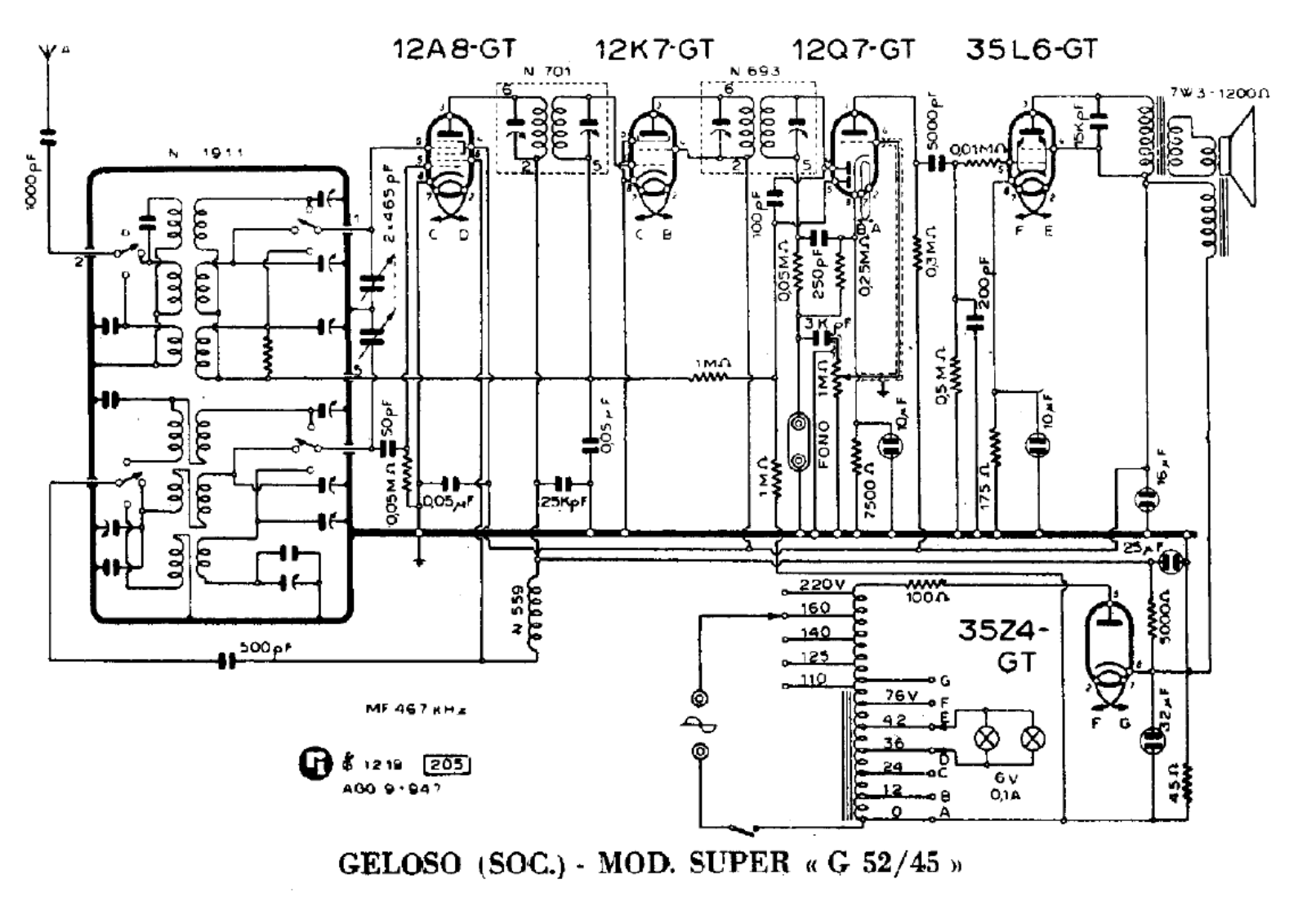 Geloso g52 45 schematic