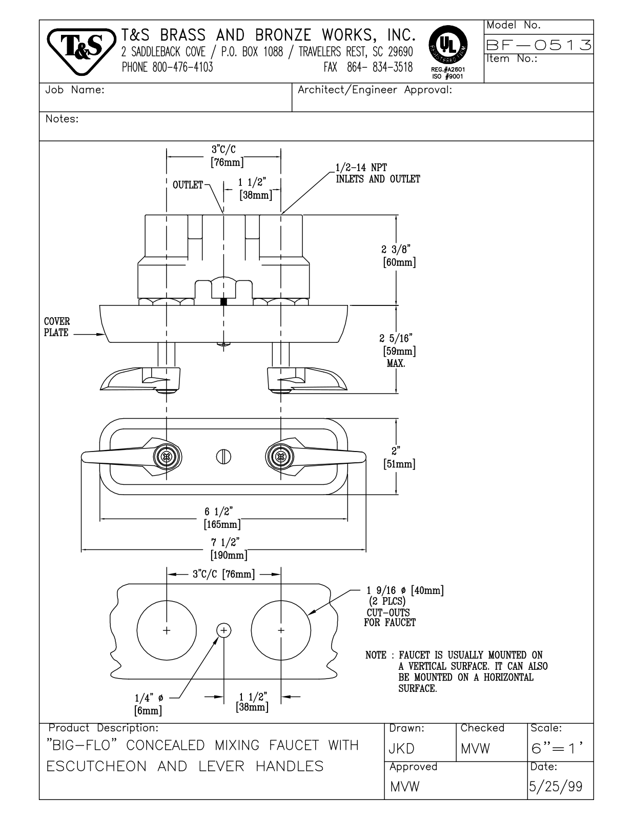 T&S Brass BF-0513 User Manual - ManualMachine.com
