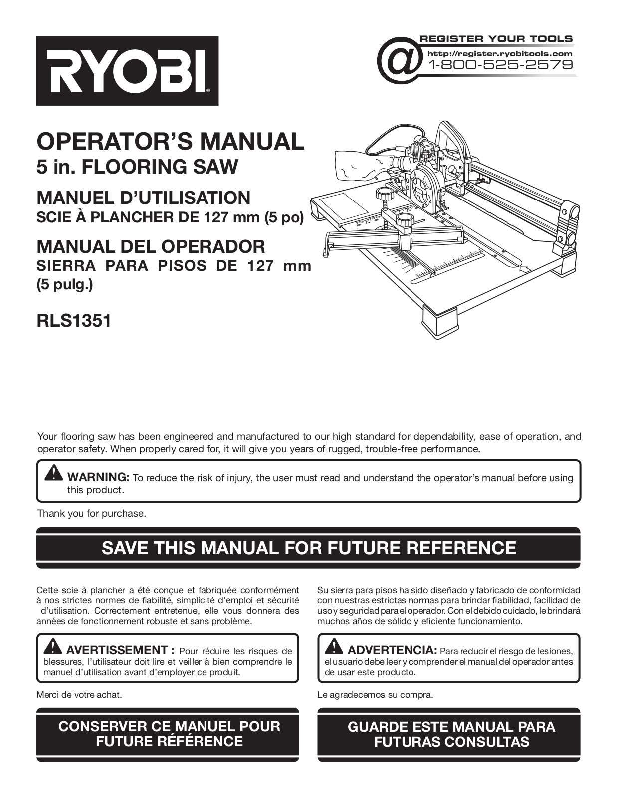 Ryobi RLS1351 User Manual